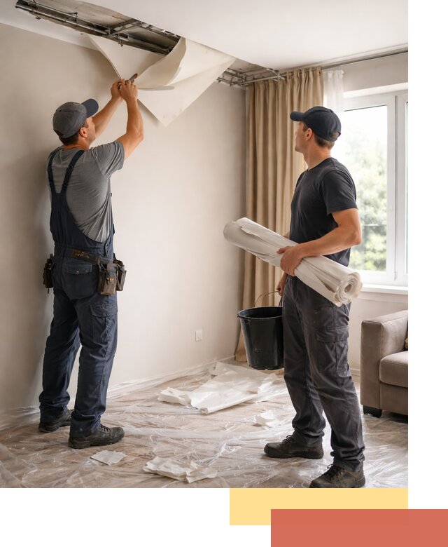 Демонтаж натяжного потолка в Кингисеппе быстро и аккуратно