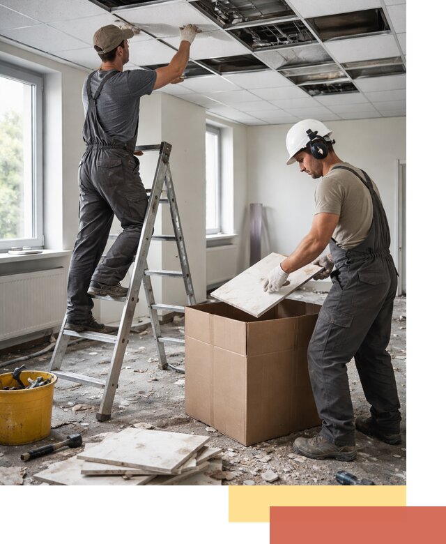 Демонтаж потолочной плитки в Кингисеппе быстро и аккуратно