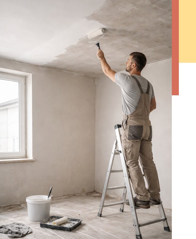 Грунтовка потолка в Кингисеппе от 2596 руб. — быстро и недорого | ОТДЕЛОЧНИК-Кгп