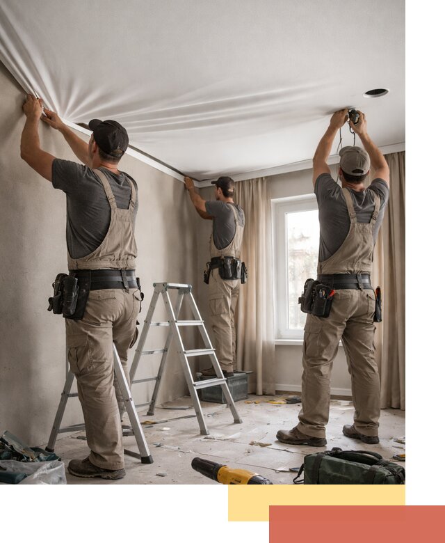 Монтаж матового натяжного потолка в Кингисеппе качественно и быстро