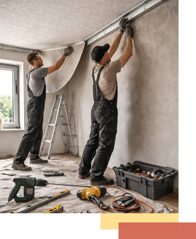 Монтаж фактурного натяжного потолка в Кингисеппе качественно и быстро