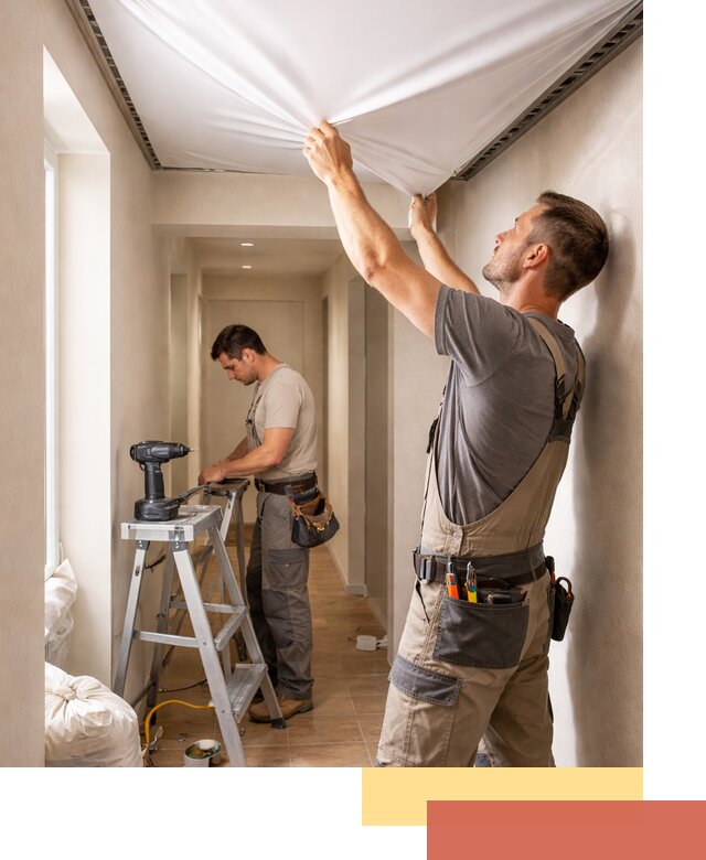 Монтаж натяжного потолка в прихожей в Кингисеппе