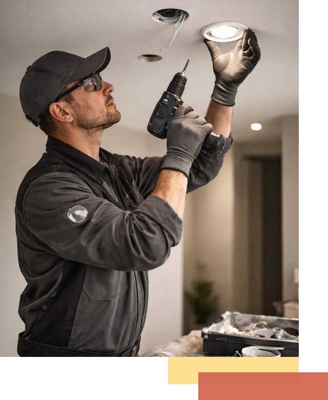 Установка точечных светильников в натяжной потолок в Кингисеппе