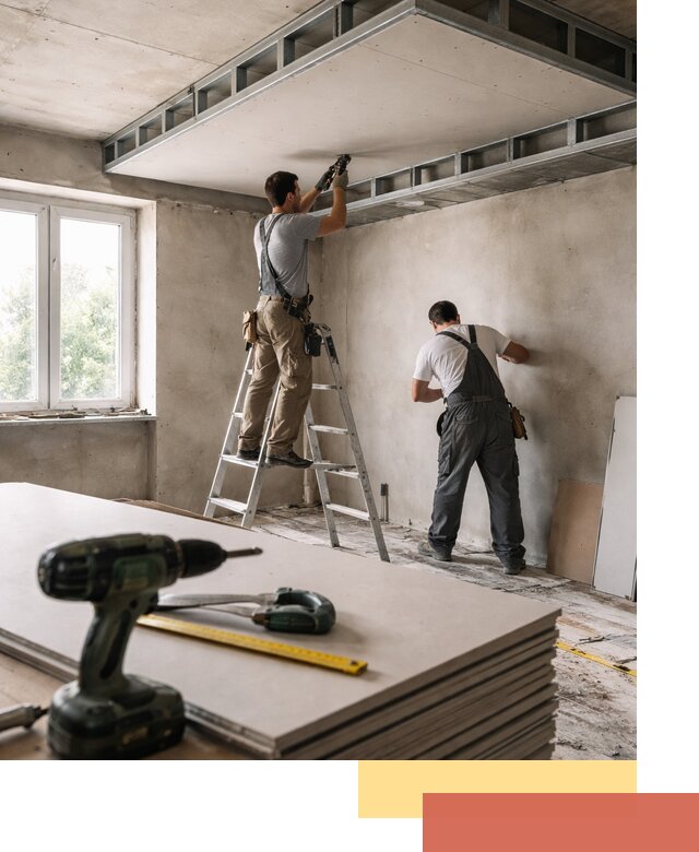 Двухуровневый потолок из гипсокартона в Кингисеппе