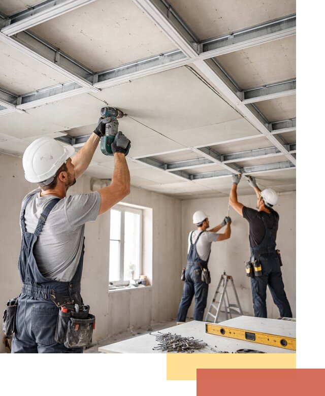 Кессонный потолок из гипсокартона под ключ в Кингисеппе