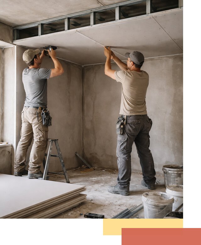 Короб из гипсокартона на потолке под ключ в Кингисеппе