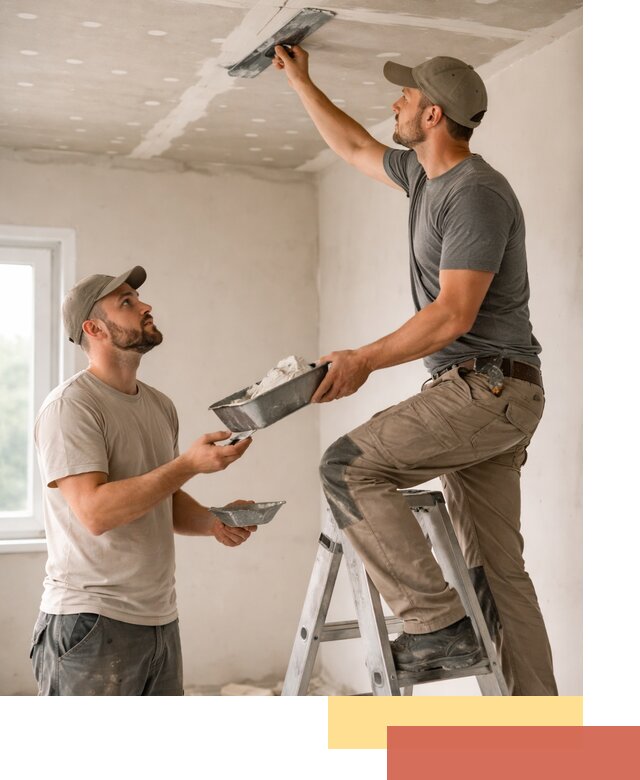 Шпаклевка потолка из гипсокартона в Кингисеппе качественно и быстро