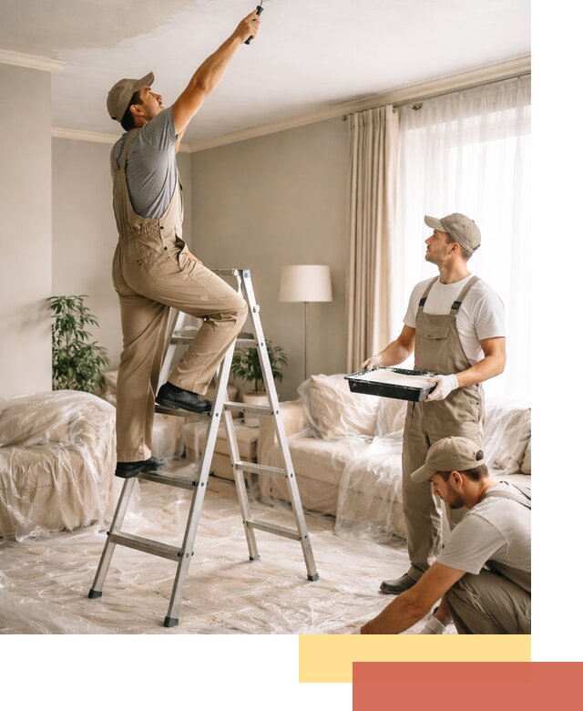 Покраска потолков акриловой краской в Кингисеппе качественно и быстро