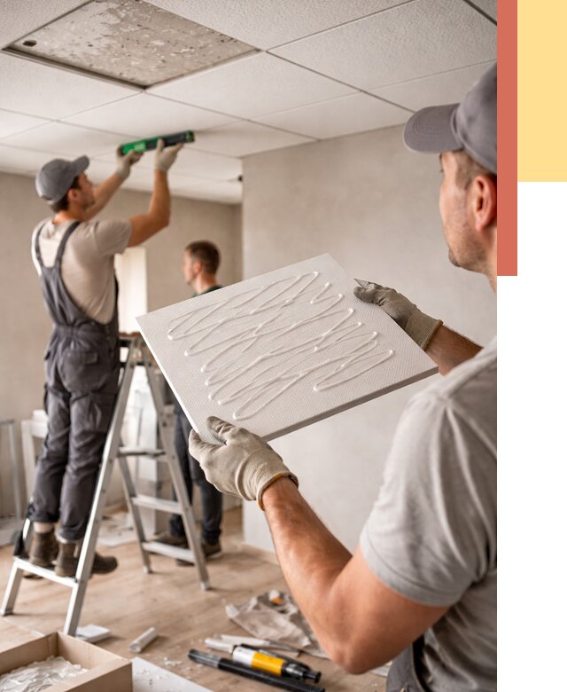 Монтаж потолочной плитки в Кингисеппе от 4673 руб. — быстро и недорого | ОТДЕЛОЧНИК-Кгп