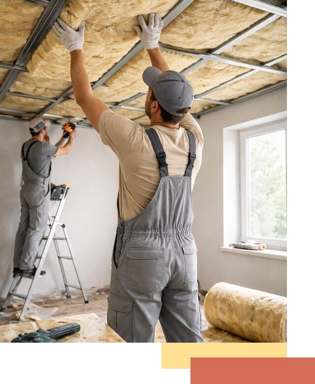 Утепление потолка под ключ в Кингисеппе качественно и быстро