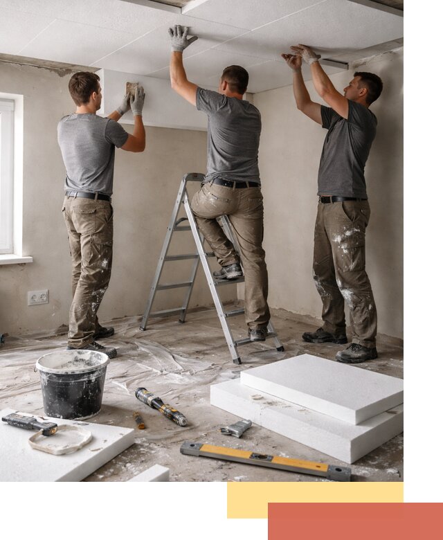 Утепление потолка пенопластом в Кингисеппе быстро и качественно