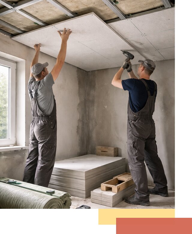 Шумоизоляция потолка панелями ЗИПС в Кингисеппе